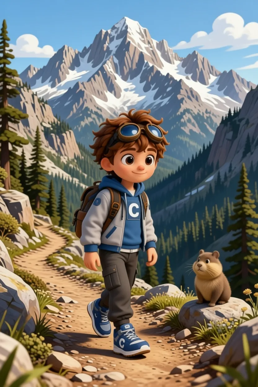 Mountains and Canyons: the coloring page in full color