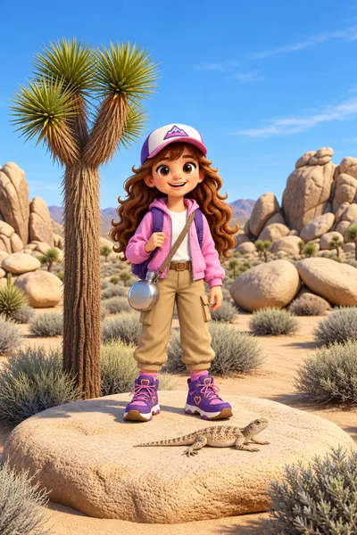 Desert Wonders coloring page in color